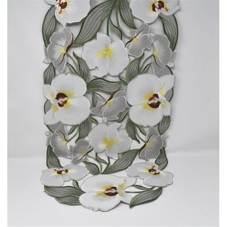 Sinobrite 14 x 28 in. Elegant Orchid Table Runner H9418-14x28