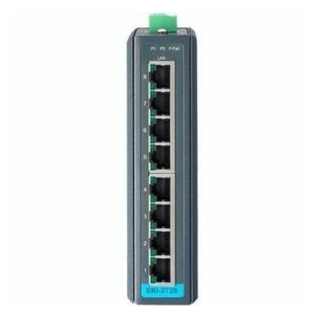 Advantech 8-port Gigabit Unmanaged Industrial Ethernet Switch EKI-2728-D