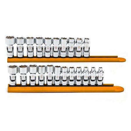Gearwrench Set Skt Flx mm 1/4 3/8Dr 6Pt 22PC 86539