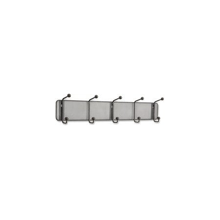 Safco Onyx Mesh Wall Racks, 5 Hook, Steel 6403BL