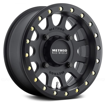 Method Race Wheels Wheels Beadlock Matte Black - 15 x 7 x 4 x 136 in. & 13 mm MRWMR40157047543B