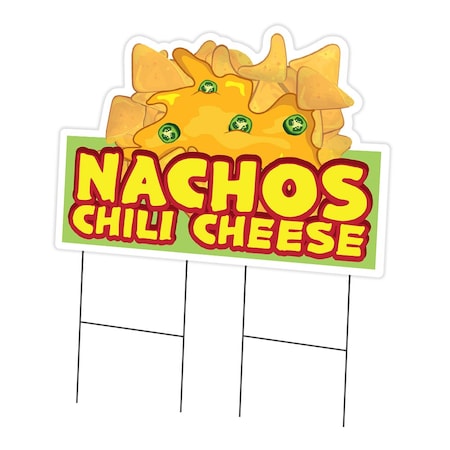 Signmission Nachos Chili Cheese Die Cut Yard & Stake plastic coroplast window, 2436-Nachos Chili Cheese C-DC-2436-DS-Nachos Chili Cheese19