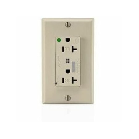 Leviton Surge Protector Receptacle, 20 Amp, 125 Volt, 5-20R NEMA, Ivory T8380-I