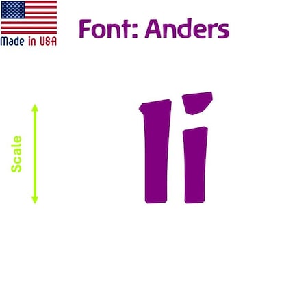 Aacc Self-Adhesive Vinyl Letter: i, Scale: 3 cm. Color: Purple Font: Anders by, 24PK AACC-Anders-li-Purple-M3x24