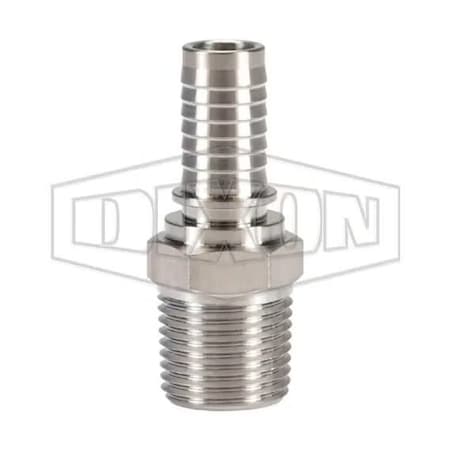 Dixon True ID Crimp Collar, 1/2 in, Rigid Male, 316 SS, Domestic MPR-T08