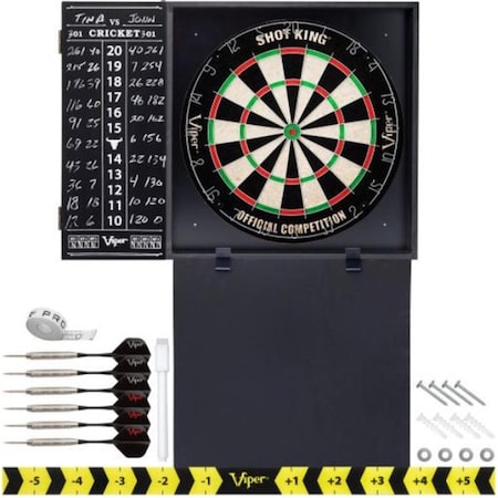 Viper 18 in. Steadfast Dart & Backboard with Shot King Sisal Board, Black 41-0628