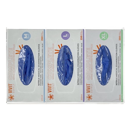 Origin Dispensing Solutions Glove Dispenser-Triple-Divided-PETG-Clear GL31X01CL