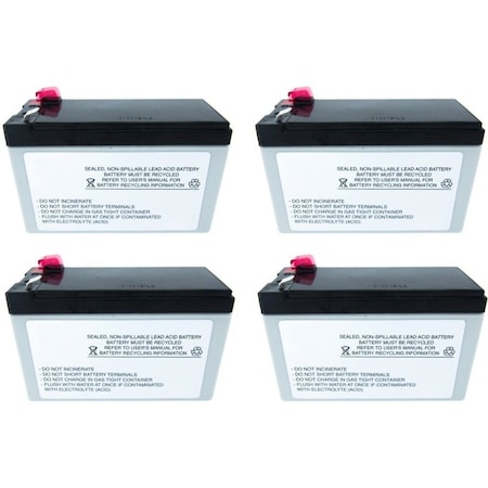 Battery Technology REPLACEMENT DEEP CYCLE RECHARGEABLE BATTERY LEAD ACID BATTERY 12V12A 4 PACK SP12-9-T2-4PK-BTI