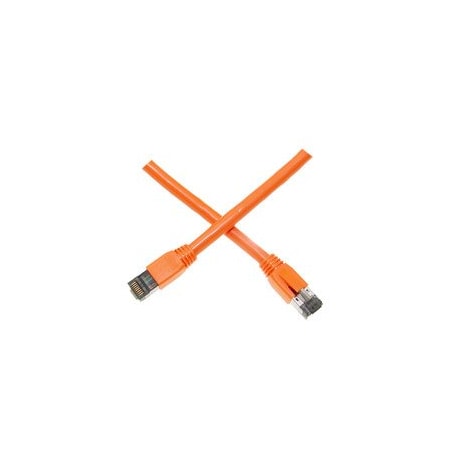 Cable Wholesale Cat8 Orange S/FTP Ethernet Patch Cable, Molded Boot, 40Gbps - 2000MHz, 4-Pair 24AWG Copper, RJ45 13X8-53103