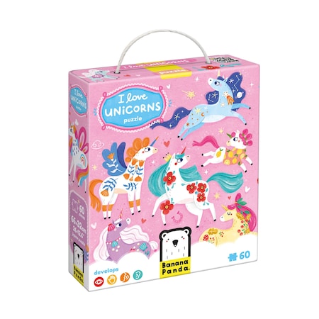 Banana Panda I Love Unicorns Puzzle, Ages 4+ 49264