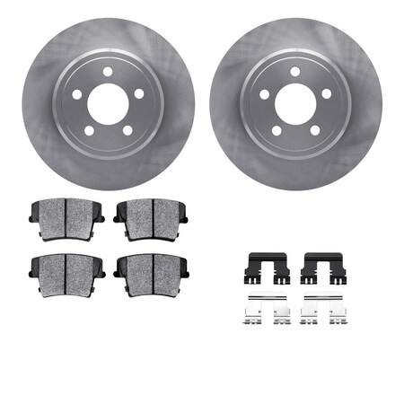 Dynamic Friction Co DFC Brake Rotor with 5000 Brake Pads and Hardware Kit 6512-39102