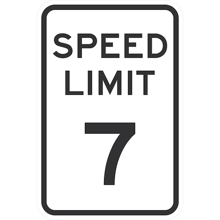 Lyle Speed Limit 7, 12x18, Non-Reflective, White G-4628-NA_12x18