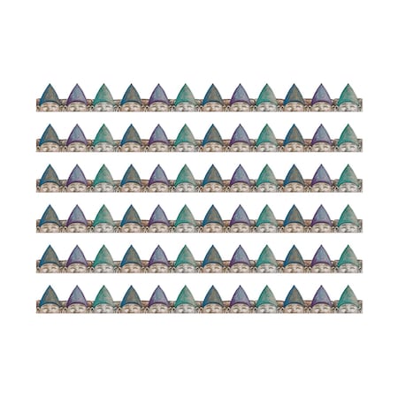 Eureka Curiosity Garden Peeking Gnomes Extra Wide Deco Trim, 37 Feet Per Pack, 6PK 846336
