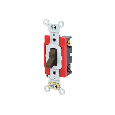 Leviton Toggle Switch, 20 Amp, 120/277 Volt, Brown 1224-2