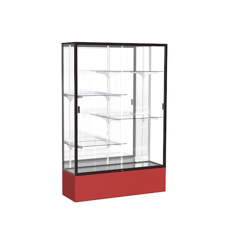 Ghent Spirit Floor Display Case 48x72x16, Mirror, Bronze 374MB-BZ-RD