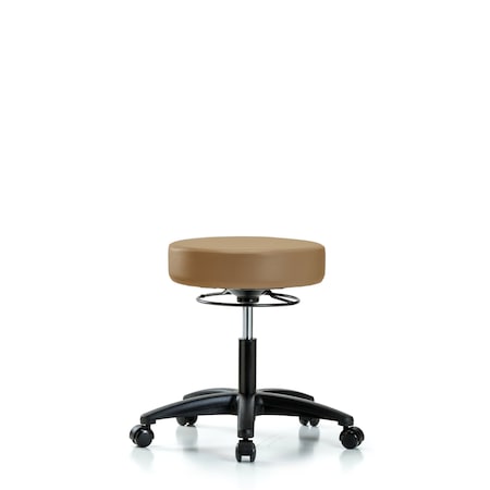 Blue Ridge Ergonomics Desk Stool, Vinyl, Casters, Taupe BR-VDHSO-RG-RC-8584