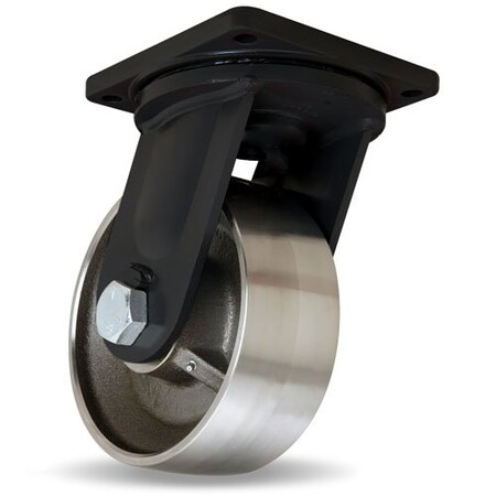 Hamilton Plate Caster, Swivel, Steel, 13"H S-MDK-104HFSB