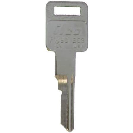 Homecare Products B63-P1098CV 0.8 x 0.1 in. Ilco Key Blank For Ignition, 10PK HO570957