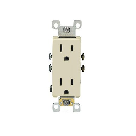 Leviton Residential Grade Decora Receptacle, 15 Amp, 125 Volt 5325-ST