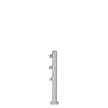 Gorgeousglow Mizar 8 in. Vertical Pole 5.4W - Silver GO3001245