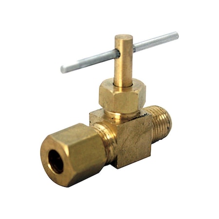 Jmf 0.37 x 0.25 in. Dia. Brass Straight Needle Valve- pack of 5, 5PK 4506671