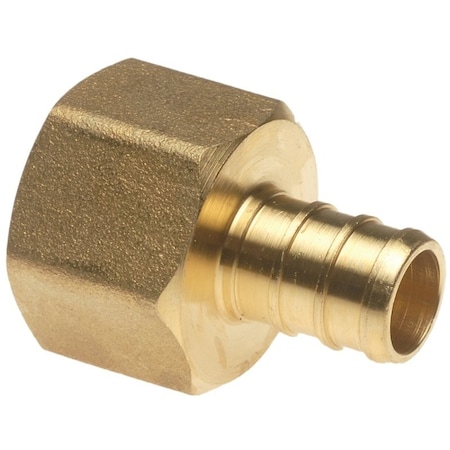 Apollo Valves Pipe Adapter, 12 in, PEX x FPT, Brass, 200 psi Pressure APXFA12125PK