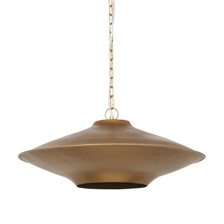 Homeroots Gold Single Metal Dimmable Ceiling Light With Gold Shades 611633