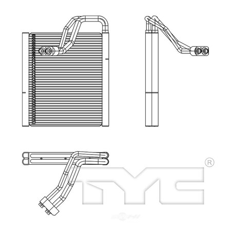 Tyc A/C Evaporator Core 97195
