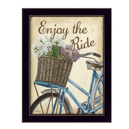 Homeroots Enjoy the Ride Black Framed Print Wall Art 404871