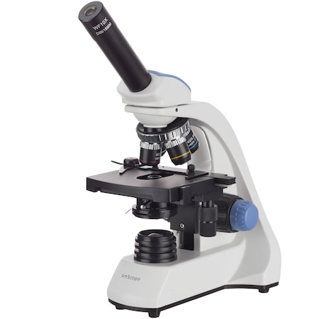 Amscope M250 Compact Monocular LED Compound Microscope 40X-2500X Magnification M250C
