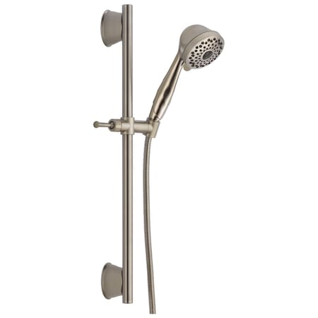 Delta Universal Showering Components 7-Setting Slide Bar Hand Shower In Stainless 51589-SS