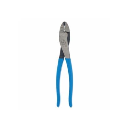 Channellock Crimper, 9-1/2 in L, 22 to 10 AWG, Blue 140-909-BULK