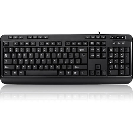 Adesso EasyTouch 132 Multimedia Desktop Keyboard with 3 built-in USB Ports for easy con AKB-132HB