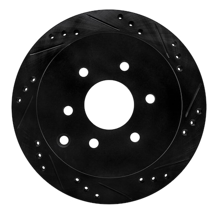 Dynamic Friction Co DFC Brake Rotor - Drilled and Slotted - Black 633-67094R