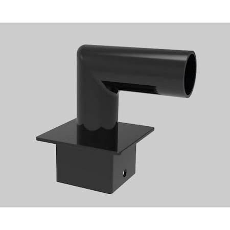 Keystone Pole Mount Single 2 3/8" Tenon, Top Mount Horizontal 90 Deg for 4" Square Pole, Bronze KT-PMTT-4SQ-S90