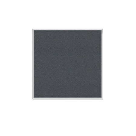 Ghent Fabric Bulletin Board, Satin Aluminum Frame, 4'H x 4'W, Gray AT44F91