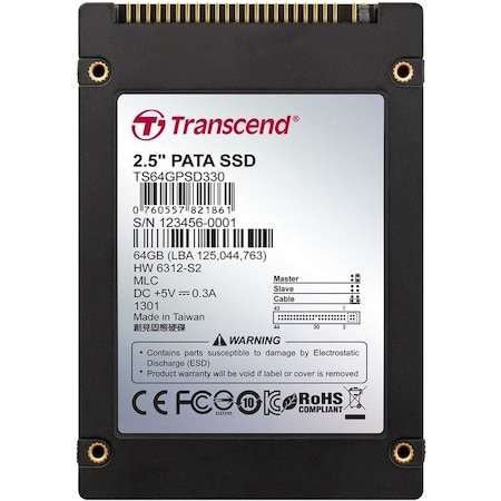Transcend Information Transcend PSD330 64 GB Solid State Drive - 2.5" Internal - IDE TS64GPSD330