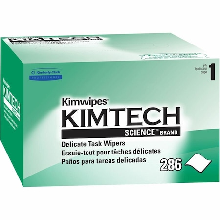 Kimtech Kimwipes Delicate Task Kimtech Science Wipers 34155 White 1-Ply 60 Pop-Up, PK60 34155