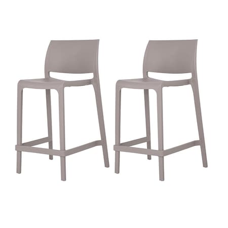 Lagoon Sensilla Resin Stackable Counter Stool, 2PK 7211G6-CSLGS