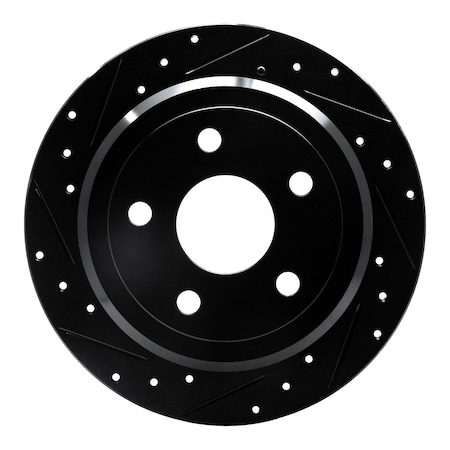 Dynamic Friction Co DFC Brake Rotor - Drilled and Slotted - Black 633-42029L