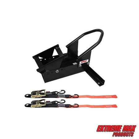 Extreme Max 5600.3204 Deluxe Motorcycle Wheel Chock / Tie-Down Kit 5600.3204