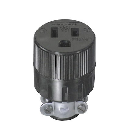 Leviton 15A 125V 3-Wire 2-Pole Round Cord Connector 001-00617-000