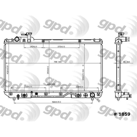 Global Parts Distributors Radiator 1859C