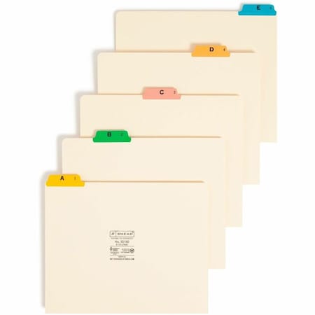 Smead Filing Guides with Alphabetic Indexing, Manila, 25PK SMD50180