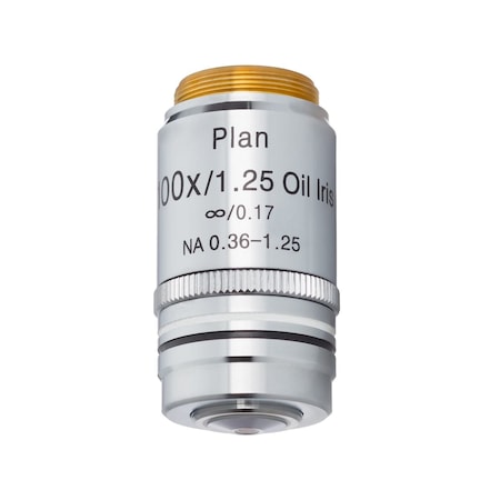 Amscope 100X (Oil) Infinity-corrected Darkfield Microscope Plan Objective w/ Iris PA100X-INF-IRIS