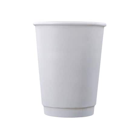 Rdi Double Wall Unwrapped 12oz White Cup 500cs, 500PK CP-DBU12-WHT