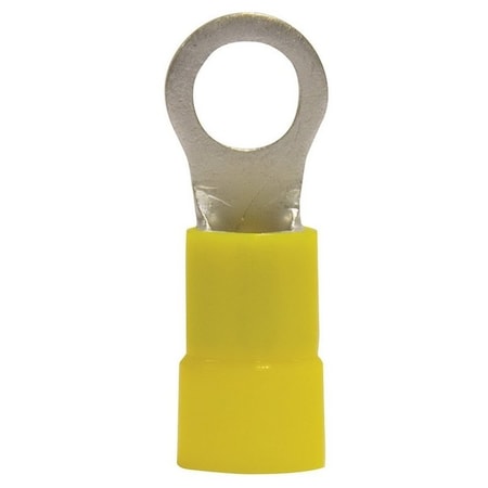 Gardner Bender Ring Terminal, 600 V, 4 AWG Wire, 12 in Stud, Vinyl Insulation, Yellow 14-099