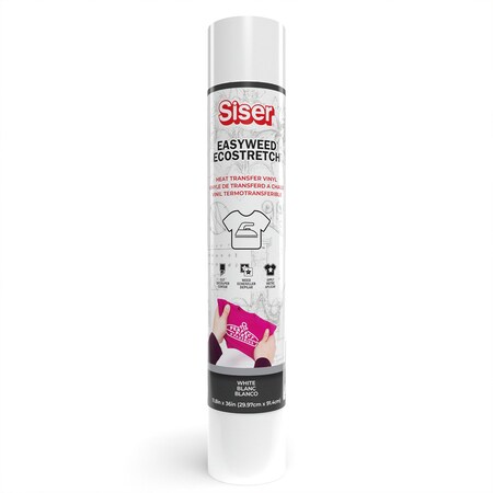 Siser Easyweed Ecostretch HTV Heat Transfer Vinyl, 36in., White MIECO1183601