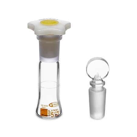 United Scientific Volumetric Flask, Class A, Individually Certified, Wide Mouth, 5 mL FGWM005