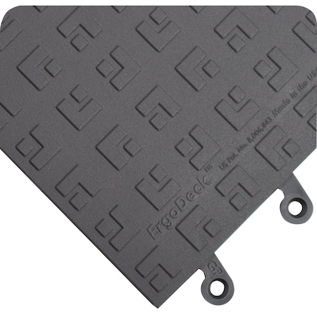 Wearwell Antifatigue Mat, 18 in L x 18 in W, 7/8" Thickness, PVC, Gray 598.78X18X18CH-CS10